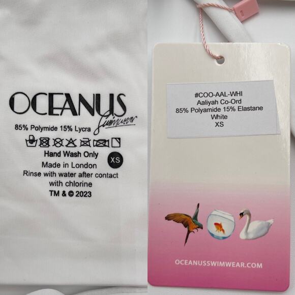 Oceanus | NWT White Aaliyah Crystal Trim Bandeau Top Mini Skirt Set XS - Picture 5 of 13